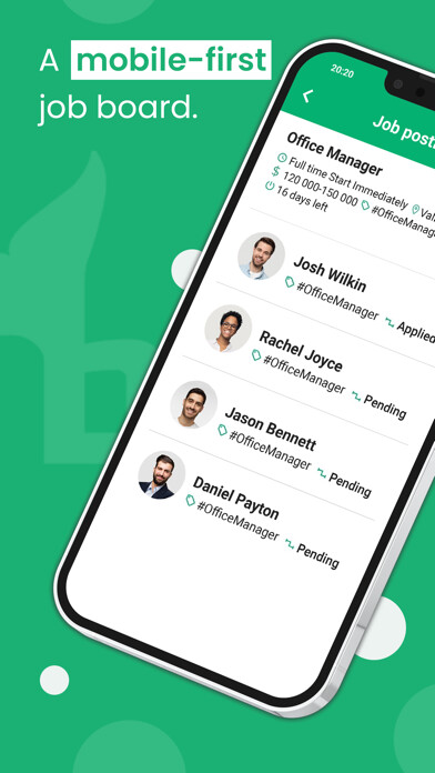 Emulate iPhone app Blobfsh Job board Employers using MyAndroid