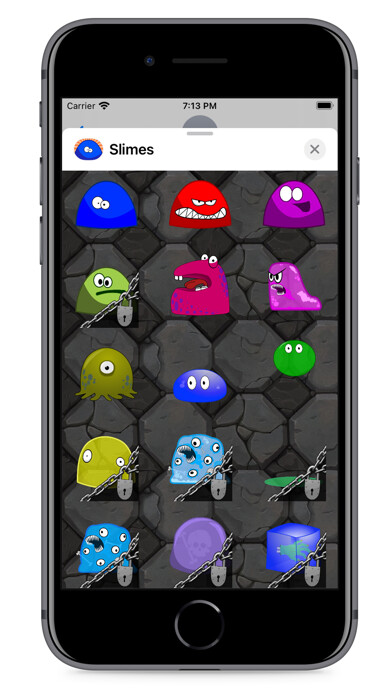 Emulate iPhone app Blobs & Slimes Stickers using MyAndroid Emulate iPhone app Blobs & Slimes Stickers using MyAndroid