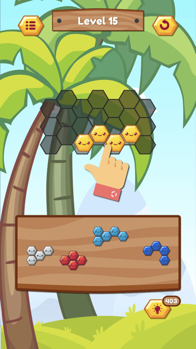 Emulate iPhone app Block Fit - Fill Hexa Puzzle using MyAndroid