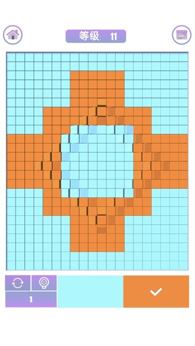 Emulate iPhone app Blocking Filling - Puzzle Game using MyAndroid