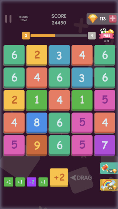 Emulate iPhone app Block Number Puzzle using MyAndroid