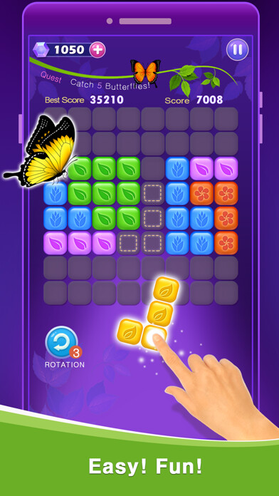 Emulate iPhone app Block Puzzle Cute Butterfly using MyAndroid Emulate iPhone app Block Puzzle Cute Butterfly using MyAndroid