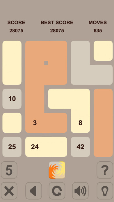 Emulate iPhone app Blocks Numbers Puzzle using MyAndroid