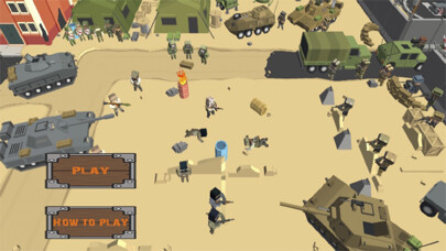 Emulate iPhone app Blocky Army Strike using MyAndroid