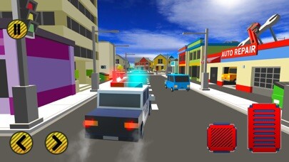 Emulate iPhone app Blocky Car Chase Sim 2021 using MyAndroid