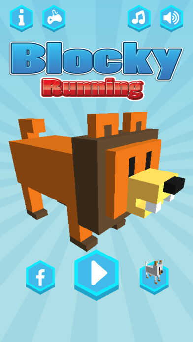 Emulate iPhone app blocky endless risky road running arcade hopper using MyAndroid