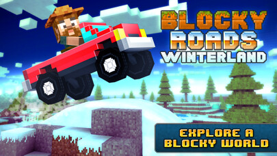 Emulate iPhone app Blocky Roads Winterland using MyAndroid