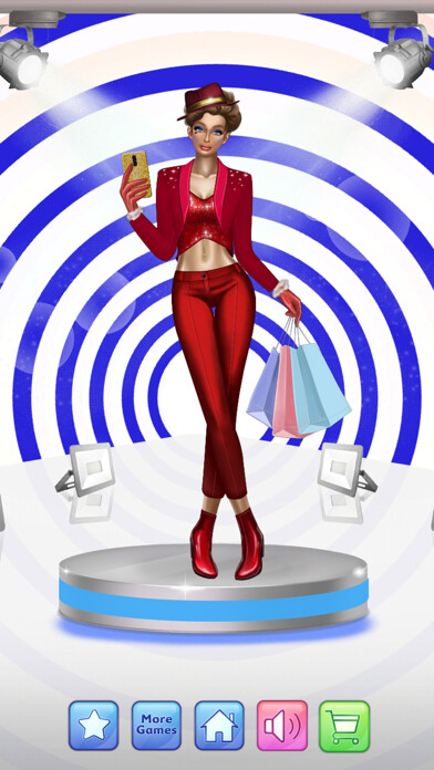 Emulate iPhone app Blogger Girl - Outfit Makeover using MyAndroid