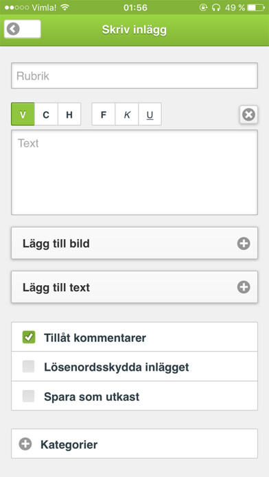 Emulate iPhone app Bloggplatsen using MyAndroid Emulate iPhone app Bloggplatsen using MyAndroid