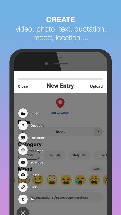 Emulate iPhone app BlogIt - diary, journal, blog using MyAndroid