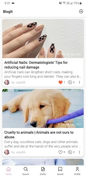 Run android online APK Blogit from MyAndroid or emulate Blogit using MyAndroid