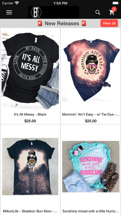 Emulate iPhone app Blonde-Tees using MyAndroid