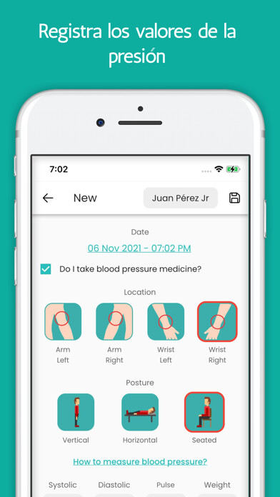 Emulate iPhone app Blood Pressure Control using MyAndroid