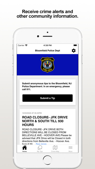 Emulate iPhone app Bloomfield PD using MyAndroid Emulate iPhone app Bloomfield PD using MyAndroid