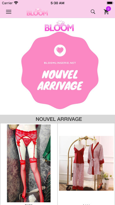 Emulate iPhone app Bloom Lingerie using MyAndroid