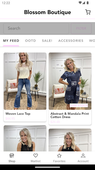 Emulate iPhone app Blossom Boutique using MyAndroid Emulate iPhone app Blossom Boutique using MyAndroid