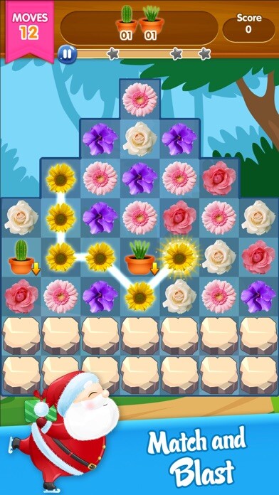 Emulate iPhone app Blossom Link: Flower Valley using MyAndroid