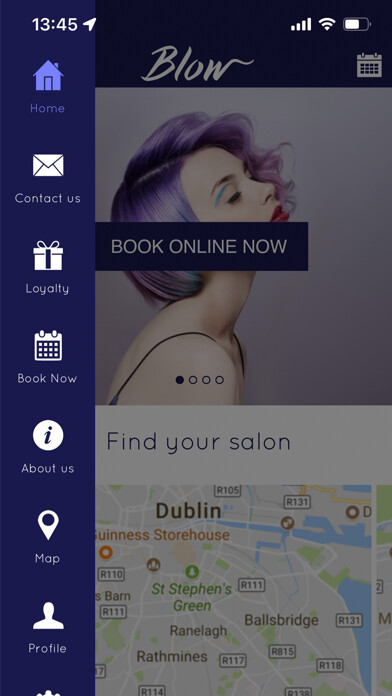 Emulate iPhone app Blow Salons using MyAndroid Emulate iPhone app Blow Salons using MyAndroid