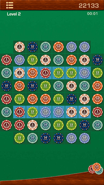 Emulate iPhone app Blow up Chip: Three in a row using MyAndroid