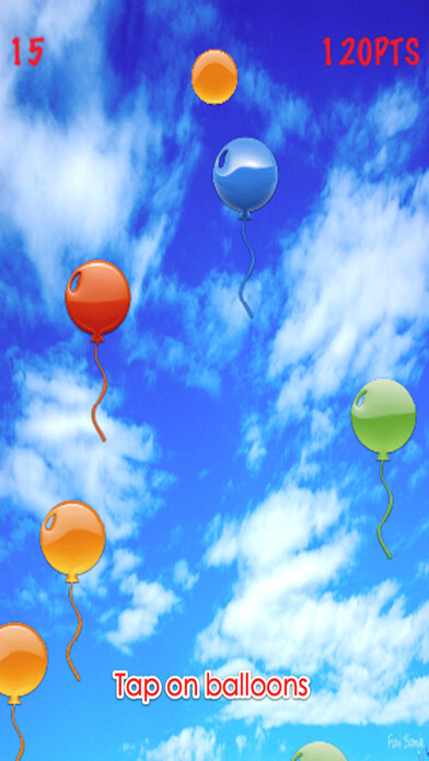 Emulate iPhone app Blow Up The Right Balloons using MyAndroid