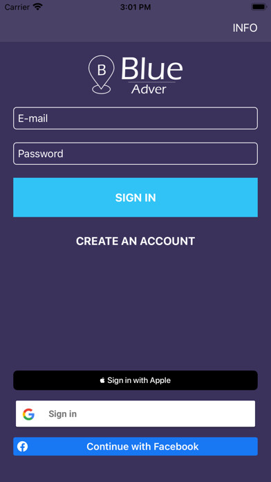 Emulate iPhone app Blue Adver using MyAndroid