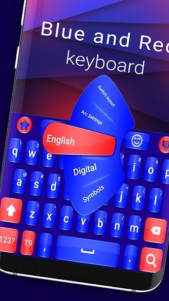 Emulate Android APK Blue and red keyboard theme Emulate Android APK Blue and red keyboard theme