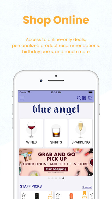Emulate iPhone app Blue Angel Wines using MyAndroid Emulate iPhone app Blue Angel Wines using MyAndroid