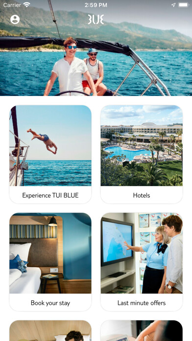 Emulate iPhone app BLUE App - holiday planner using MyAndroid