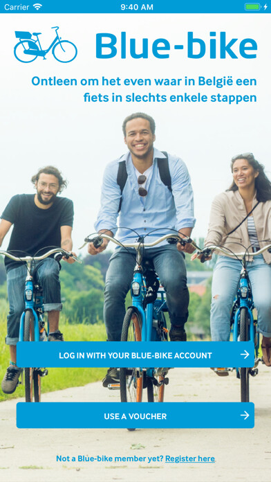 Emulate iPhone app Blue-bike Belgium using MyAndroid