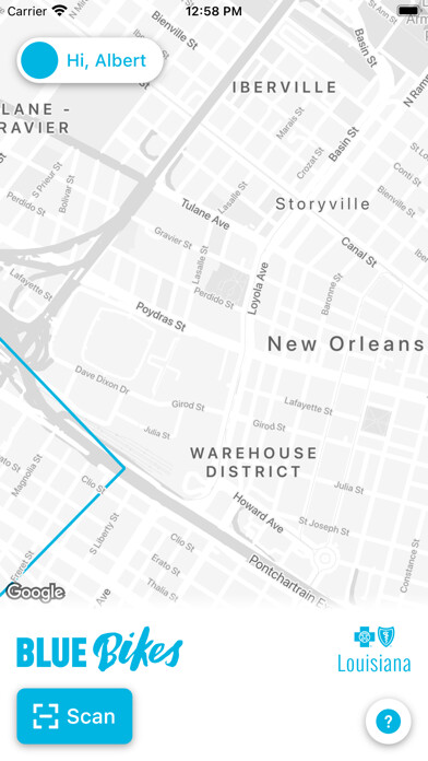 Emulate iPhone app Blue Bikes Nola using MyAndroid