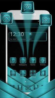 Emulate Android APK Blue Black Metal Theme