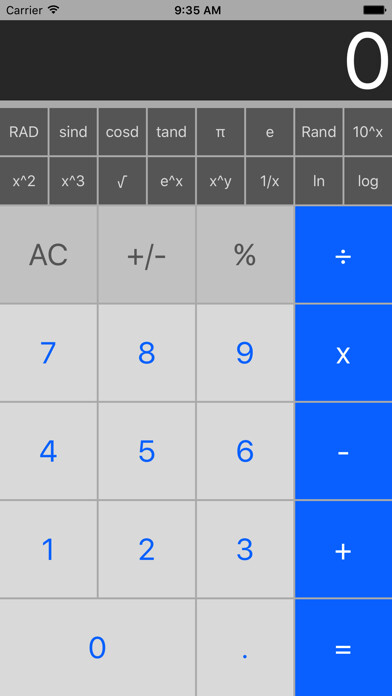 Emulate iPhone app Blue Calculator+ using MyAndroid Emulate iPhone app Blue Calculator+ using MyAndroid