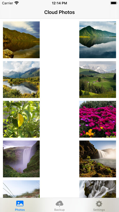 Emulate iPhone app Blue Cloud Photos using MyAndroid Emulate iPhone app Blue Cloud Photos using MyAndroid