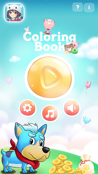 Emulate iPhone app Blue coloring book using MyAndroid Emulate iPhone app Blue coloring book using MyAndroid
