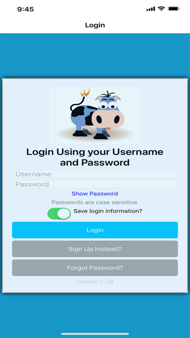 Emulate iPhone app Blue Cow Energy using MyAndroid Emulate iPhone app Blue Cow Energy using MyAndroid