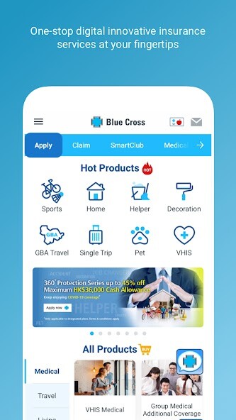 Run android online APK Blue Cross HK from MyAndroid or emulate Blue Cross HK using MyAndroid