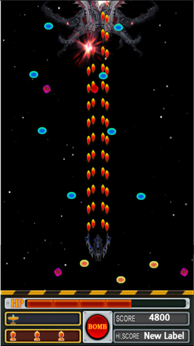 Emulate iPhone app Blue Dragon Spaceship Alein Galaxy War using MyAndroid