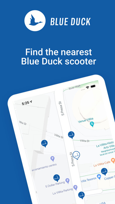 Emulate iPhone app Blue Duck Scooters using MyAndroid