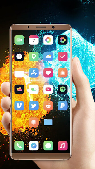 Emulate Android APK Blue Fire Wallpaper