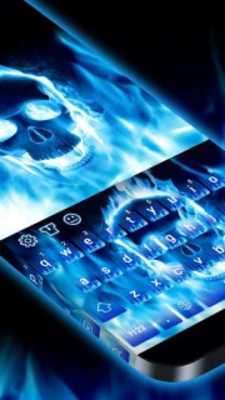 Emulate Android APK Blue Flaming Skull Keyboard