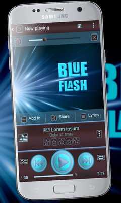 Emulate Android APK Blue flash Music Player Theme