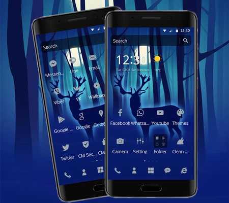 Emulate Android APK Blue Forest Deer Theme