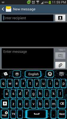 Emulate Android APK Blue Galaxy Neon Keyboard Emulate Android APK Blue Galaxy Neon Keyboard