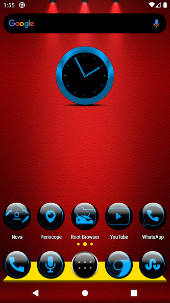 Run android online APK Blue Glass Orb Icon Pack from MyAndroid or emulate Blue Glass Orb Icon Pack using MyAndroid