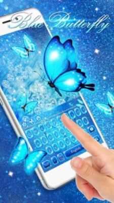 Emulate Android APK Blue glitter neon Butterfly keyboard Emulate Android APK Blue glitter neon Butterfly keyboard