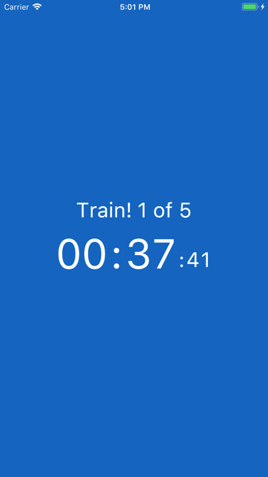 Emulate iPhone app Blue Interval Timer using MyAndroid