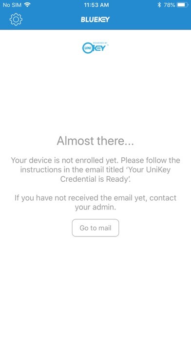 Emulate iPhone app BlueKey by UniKey using MyAndroid