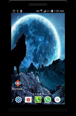 Emulate Android APK Blue Moon Wolf Live Wallpaper
