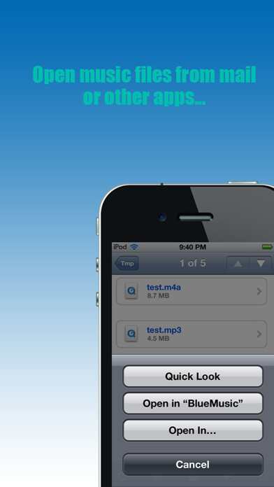 Emulate iPhone app BlueMusic - Emulate iPhone app BlueMusic -