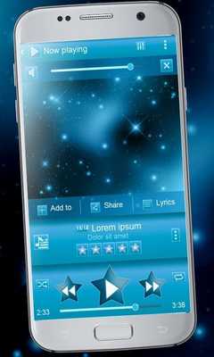 Emulate Android APK Blue night Music Player Theme